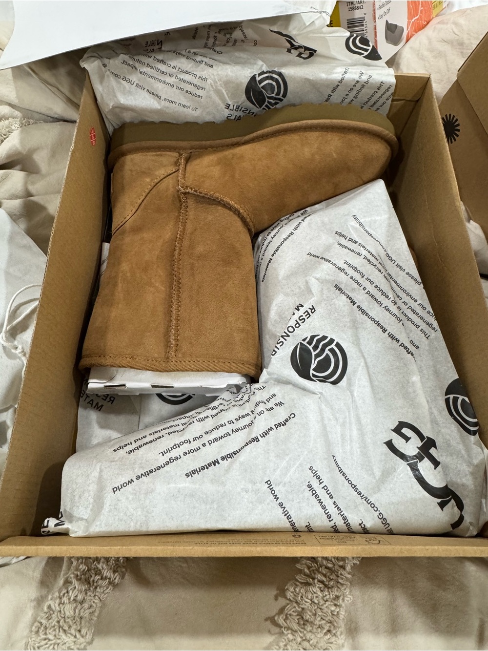 UGG Chestnut Suede Short Classic Booties